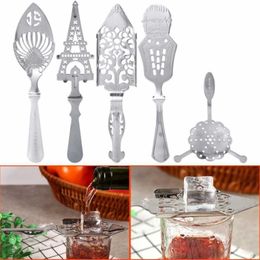 Stainless Steel Absinthe Spoons Wire Mixed Strainer Cocktail Shaker Drinking Colander Filter Bar Wormwood Spoon Bar Accessories