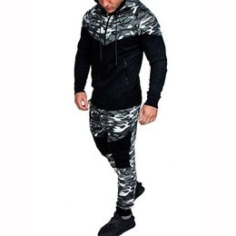 Novas moda homens definir zíper hoodies + calças conjuntos masculinos tracksuit homens casuais faixa ternos sportswear macho camisas de suor calças my055