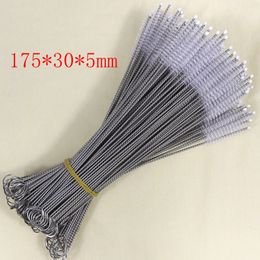 100pcs/lot 175mm Straw Cleaning Brush Stainless Steel Wash Drinking Pipe Straw Brushes bottle Cleaner Brush