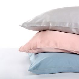 19momme 100% Silk Pillow Case Zipper Type Simple Style Texture Class6A High Count and High Density Natural Fiber Pillowcase Bedding Set