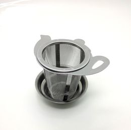 100sets Tea Mesh Infuser Reusable Tea Strainer Teapot Stainless Steel Loose Tea Leaf Philtre Drinkware SN3885