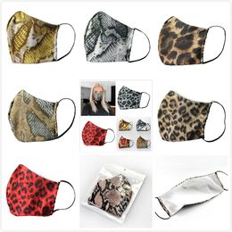 Sexy Fashion Leopard Printed Party designer Face mask Adult washable Mouth Muffle Mask Reusable Dust Warm Windproof Cotton Masks