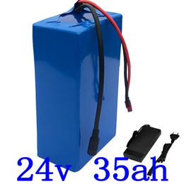 24V 350W 500W 700W lithium battery 24V 35AH Electric Bike battery 24V 35AH electric scooter battery with 3A Charger free tax