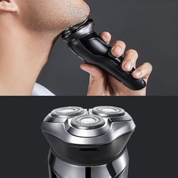 Mini Electric Shaver Men Moustache Shaving Beard Machine 3 Heads Flex Dry Wet USB Charge Razor For Barber Hair Trimmer