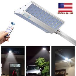 Solar Wall Lights 96leds Super Brightness 1200lm White Waterproof IP65 Aluminum LED Solar Street Light with Mounting Pole + US Stock