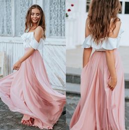 light pink long flowy dresses