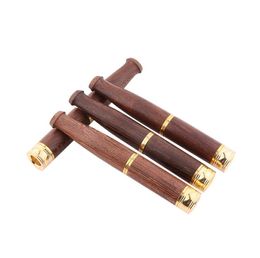 Natural chicken wing filter wood cigarette holder double filter core cigarette holder environmentally friendly and cleanable wood craft ciga