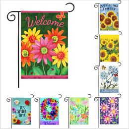 Sunflower Flag Easter 4th of July Garden Flags Independence Day Banner USA Flag Christmas Birthday Party Garden Decorations Yard Flags B5926