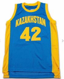 MEN WOMEN KIDS YOUNTH custom XXS-6XL movie blue 42 yellow jersey shirts Borat Kazakhstan Basketball Jersey