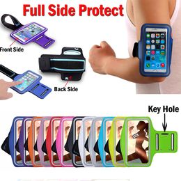 Gym Running Workout Exercise Arm Band Phone Cases for iphone 11 12 13 14 15 Pro Max Samsung S20 S21 S22 Water Resistant Fitness Sports Protective Cover