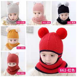 Sombrero de la bufanda del invierno de los beb/¨/¦s de las muchachas de los muchachos Sombrero caliente del casquillo del Earflap para los ni?os 6-36 meses