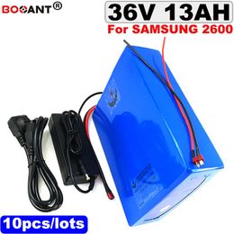 Wholesale 10pcs 36v 13ah E-bike lithium battery for Samsung 18650 cell 36v electric bike scooter battery for 250w 350w motor