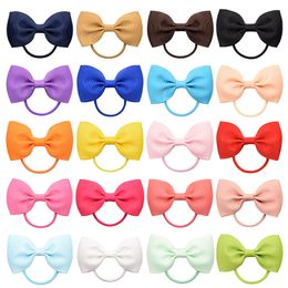 Solid Ribbon Hair Rope Bow Kids Bowknots Hair ring Women Hairband Girls Hair Accessories Decorations Children Gift Photo Props Jewerly M188