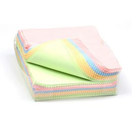 14*14 cm Microfiber Cleaning Cloths for Tablet Phones Computer Laptop Glasses Cloth Lens Eyeglasses Wipes Dust Washing Cloth Household SN145