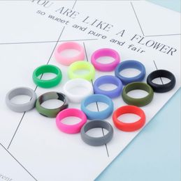 Mix Color Unisex Flexible Hypoallergenic Rubber Silicone Ring Wedding Outdoor Sports Band Ring Colorful 5000pcs Free Shipping