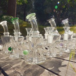 6" beaker Smoking Accessories base water pipes hot selling glass bongs Thick With 14.5mm Female Joint Glass Bowl