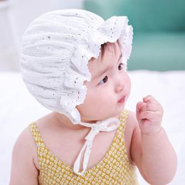 Baby hat star bronzing print children's lace princess hat baby spring and summer lace palace hat WY1390