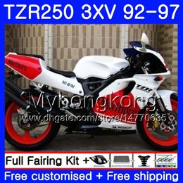 Kit For YAMAHA TZR 250 3XV YPVS glossy white hot TZR-250 92 93 94 95 96 97 245HM.17 TZR250RR RS TZR250 1992 1993 1994 1995 1996 1997 Fairing