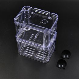 Double-Deck Clear Fish Breeding Isolation Box Aquarium Breeder Fish Tank Hatching Incubator Fish House Home yq01086