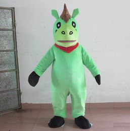 2019 Hot sale green colour horse mascot costume pony mascot suit for adults to wear for sale