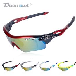 ROCKBROS Sportbrille UV400 Sonnebrille Vollformatbrille Verfärbung Schwarz Rot