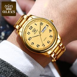 Luxury Men's Watch Fashion Creative Luminous Automatic Date Quartz Watch Full steel Bracelet Wristwatch montre homme SH190929