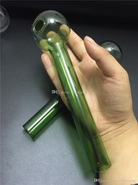 SUPER BIG Great Pyrex Thick color Glass Oil Burner pipe Glass Tube Oil Burning Pipe hand somking pipes water pipes free shipping