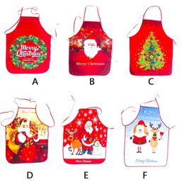 Christmas Apron Pinafore Cotton Linen Aprons 60*80cm Adult Bibs Home Kitchen Cooking Baking Cleaning Accessories