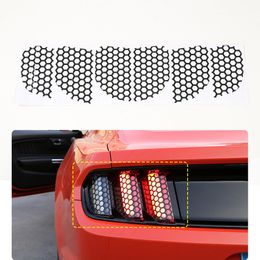 Wild Horse Tail Light Stickers Honeycomb 1Pcs Black Decoration Fit Ford Mustang 2015-2016 Car Exterior Accessories