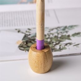 hot Toothbrush Holder Natural Bamboo Wooden toothbrush holder Washroom Biodegradable circular Wooden holder Antibacterial T2I5792