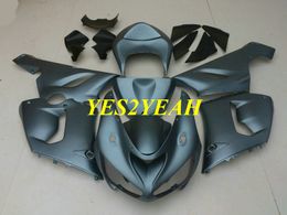 Motorcycle Fairing body kit for KAWASAKI Ninja ZX6R 636 05 06 ZX 6R 2005 2006 ABS Grey Fairings bodywork+Gifts KK11