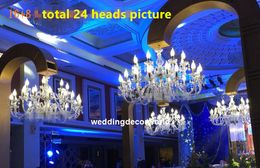 The new acrylic crystal droplight pictures area wedding venue layout stage props pavilion wedding chandeliers decor0857