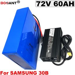 72 v 60AH E moto-bateria De Lítio para Samsung 72 30B 18650 células bicicleta Elétrica da bateria de lítio v para 3000 w 5000 w Do Motor Fre