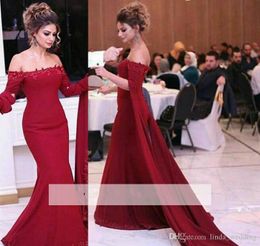 2019 Dark Red Prom Dress Sexy Sheath Off Shoulders Backless Formal Holidays Wear Graduation Evening Party Gown Custom Made Plus Size