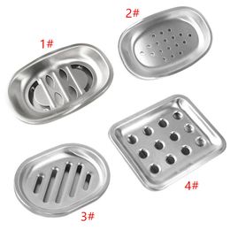 High Quality Stainless Steel Soap Stand Holder Functional Bathroom Stainless Soap Dishs Tray Box Fast Shipping F2421