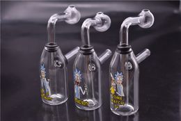Cheapest Pyrex Oil Burner bong Clear Glass break bong Funny and cute Glass Pipe Oil Nail Bong with Detachable oil burner