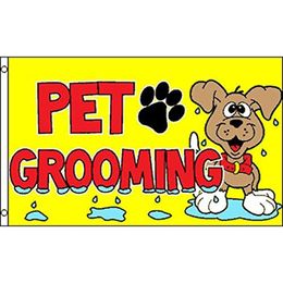 Cheap PET GROOMING FLAG Flying Decoration 3x5 FT Banner 90x150cm Festival Party Gift 100D Polyester Printed Hot selling!