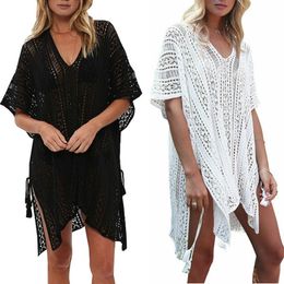 Sexy Beach Cover Up Swim Dress Women Wear Knitting Swimwear Mesh Beach Dress Bikini Cover Up Swimwear Women Cover-up Bikini Swimsuit Cover