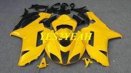Motorcycle Fairing body kit for KAWASAKI Ninja ZX6R 636 07 08 ZX 6R 2007 2008 ABS Yellow Fairings bodywork+Gifts KB29