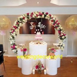 New style white mental walkway pillar stage stand for wedding aisle display decoration decor1066