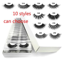 10 styles #30-39 Eyelashes 3d Mink Lashes Natural Mink fake Eyelashes Makeup False lashes free DHL