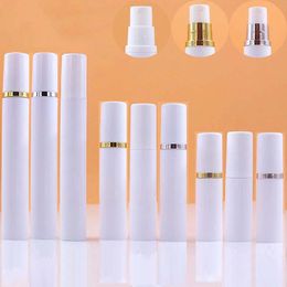 5ml 10ML 15ML White Fine Mist Mini Airless Vacuum Spray Bottles for Lotions Perfumes, Empty Plastic Containers with Pump Heads - Refillable