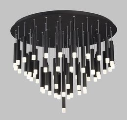 LED Modern Chandelier For Designer Dining Living Room Matte Black for Bedroom Decoration Multi-head Lighting Hanging Fixtrues MYY