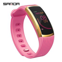 2019 Smart Watch Women Pink Sport Fitness Intelligent Wristband Heart Rate Blood Pressure Colour Screen Reloj Digital Mujer Clock