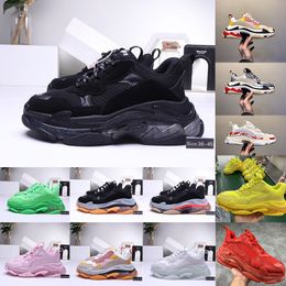 Balenciaga Colorblock Washed Triple Sneakers with Logo