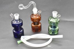 Small oil burner water Rig mini Glass Bongs Glass Bubbler Bong Ash Catcher Smoking Water Pipes Oil Rig dab rig with 10mm oil burner and hose