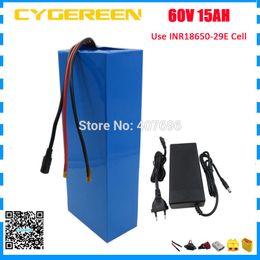 60 V Lithium ion battery 60V 15AH 1500W electric bike battery 60V 14.5AH batteries use 29E 2900mah cell 30A BMS 2A Charger