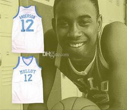 #12 Kenny Anderson Archbishop Molloy High School Retro Classic Basketball Jersey Mens Stitched Custom Number and name Jerseys