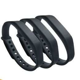 500pcs 125khz Adjustable ID Silicone Waterproof RFID Wristband Bracelet Keyfob Token TK4100 ID Tags Black Swimming Pool Sauna Room