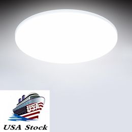 -Сток в США 18W 3000K 5000K Поверхностный монтаж Ультра тонкий светодиодный потолочный светильник лампа лампада светодиодная панель света для спальни ванная комната